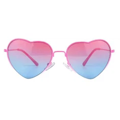 Südamekujulised metallist päikeseprillid lastele