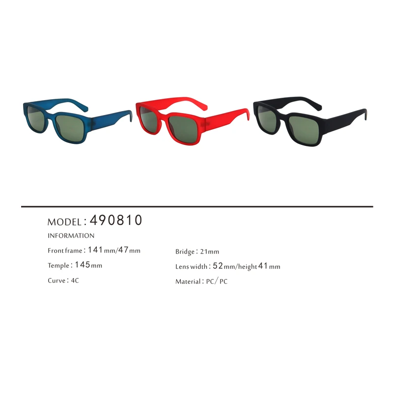 Vintage Simple Rectangle Unisex Sunglasses 5